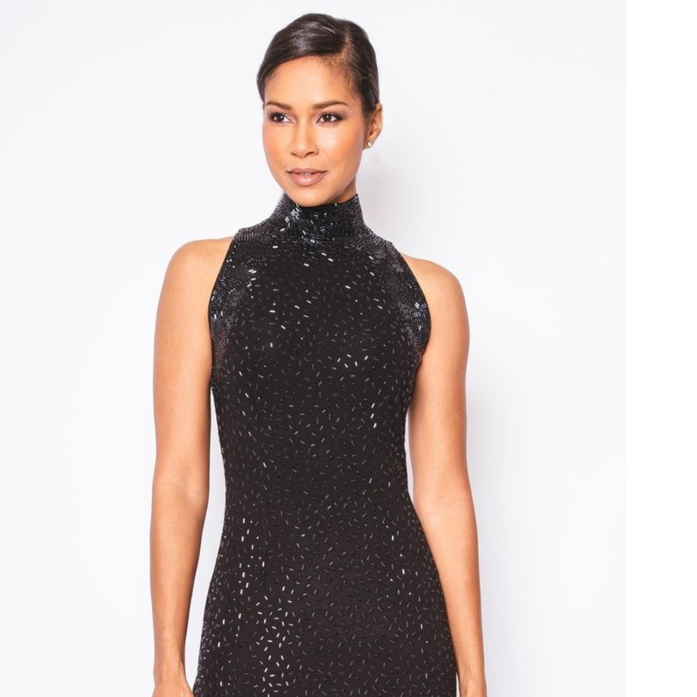 Grayse Black Confetti Cocktail Dress